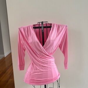 Elegant Pink Wrap Top